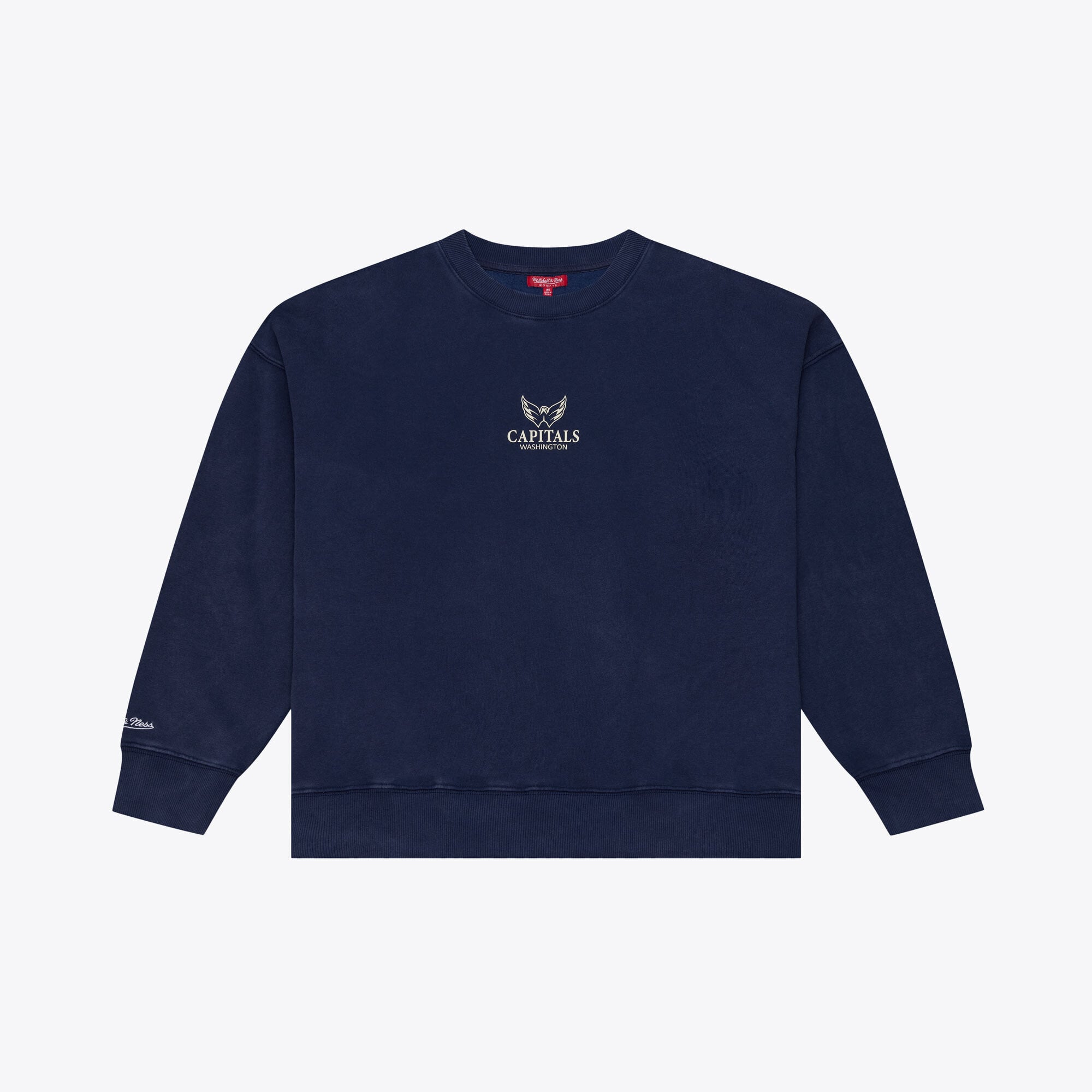 Women's Mitchell & Ness Navy Washington Capitals Core Essentials Sweatshirt