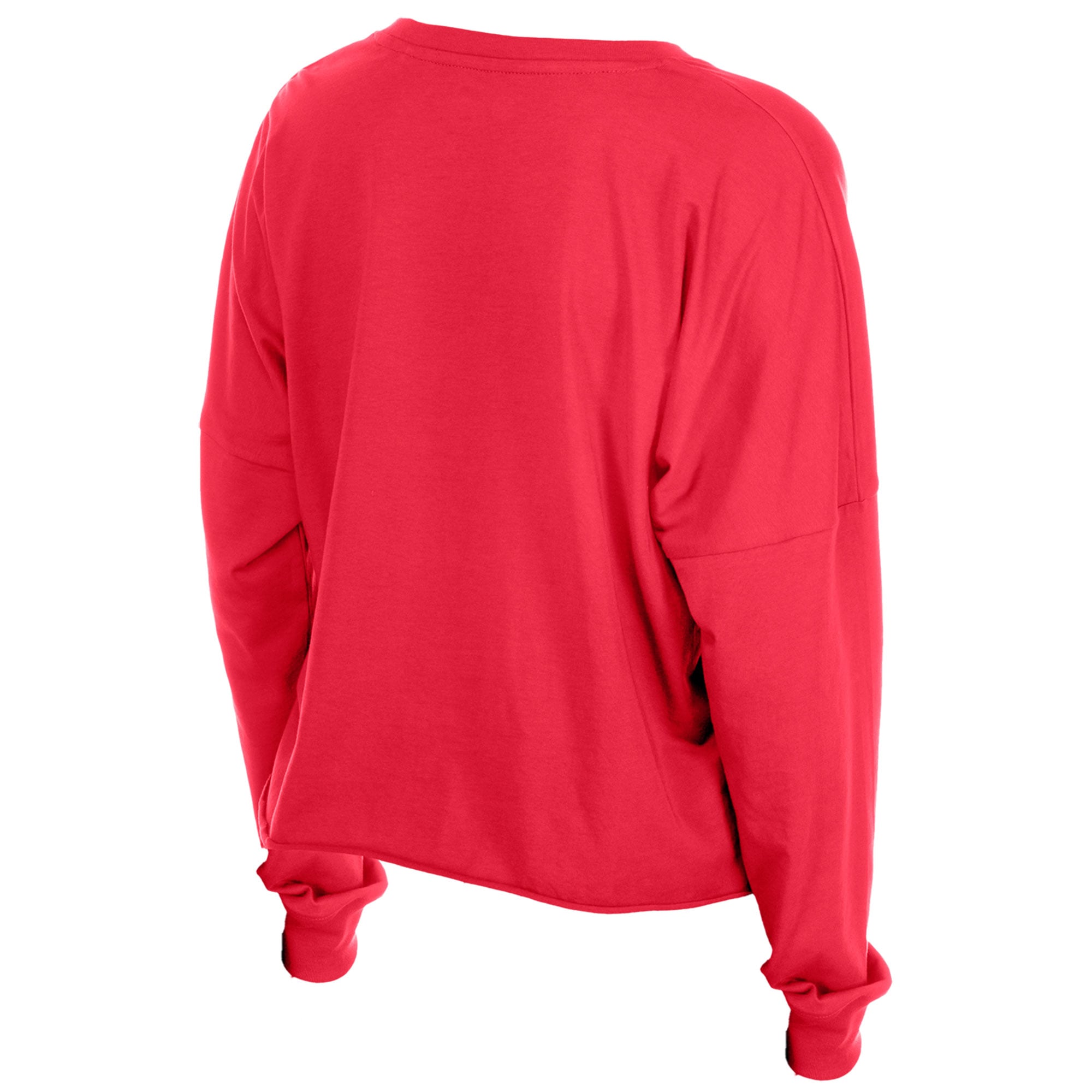 T-shirt à manches longues oversize New Era rouge Washington Capitals pour femmes