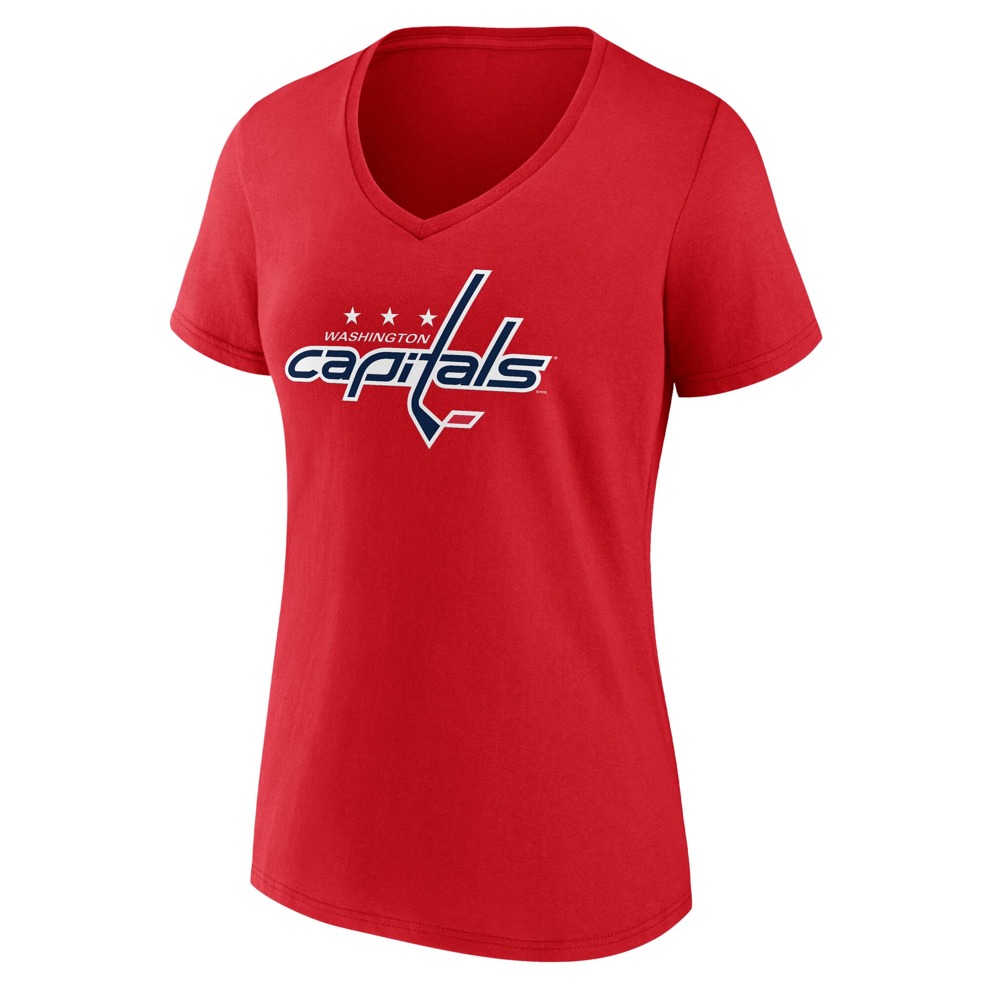 T-shirt à col en V rouge Washington Capitals pour la fête des mères