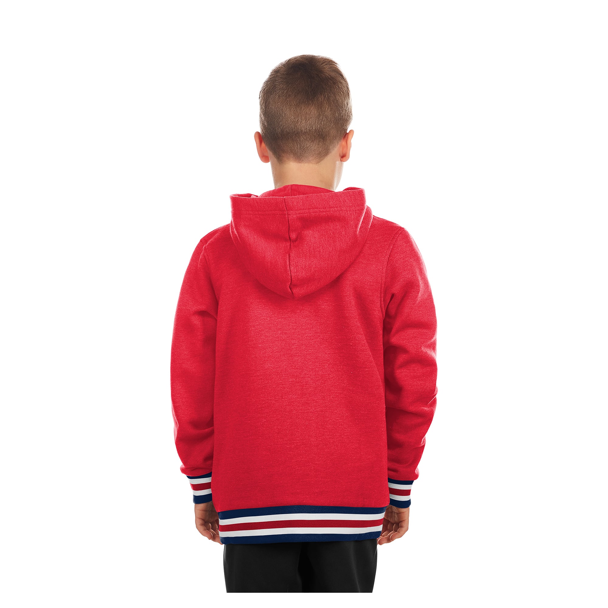 Youth New Era Red Washington Capitals Knit Trim Pullover Hoodie