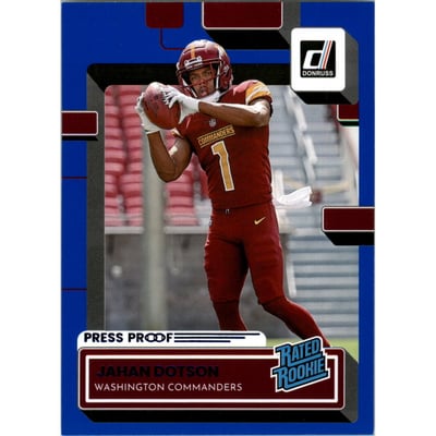 2022 Donruss Press Proof Blue #310 Jahan Dotson RR