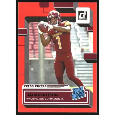 2022 Donruss Press Proof Red #310 Jahan Dotson RR