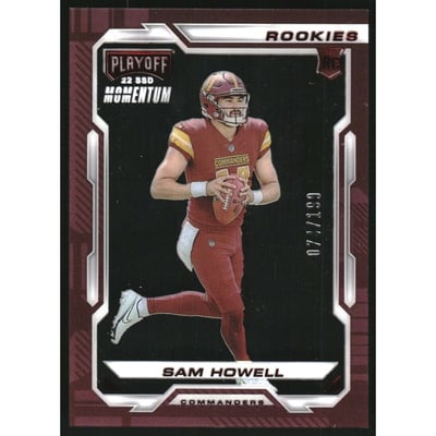 2022 Panini Chronicles Playoff Momentum Rookies Red #5 Sam Howell