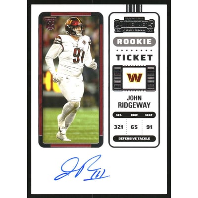2022 Panini Contenders #236 John Ridgeway AU RC
