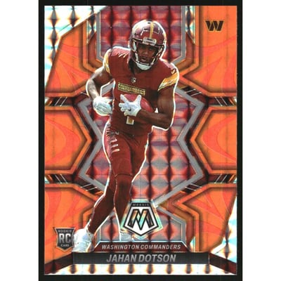 2022 Panini Mosaic Mosaic Reactive Orange #314 Jahan Dotson