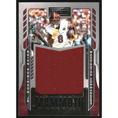 2022 Panini Playbook Mammoth Materials #26 Brian Robinson Jr.