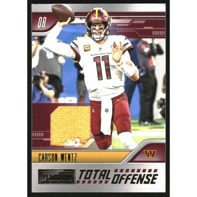 2022 Panini Playbook Total Offense Memorabilia #9 Carson Wentz