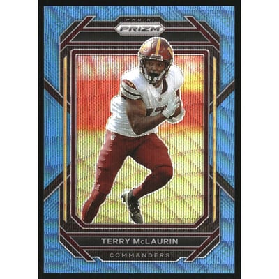 2022 Panini Prizm Prizms Blue Wave #294 Terry McLaurin