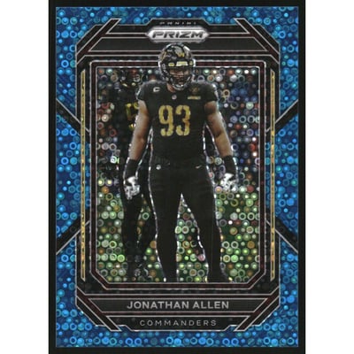 2022 Panini Prizm Prizms No Huddle Blue #297 Jonathan Allen