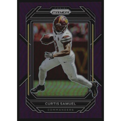 2022 Panini Prizm Prizms Purple #295 Curtis Samuel