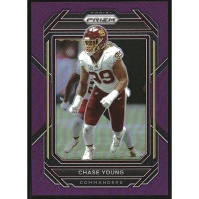 2022 Panini Prizm Prizms Purple #298 Chase Young