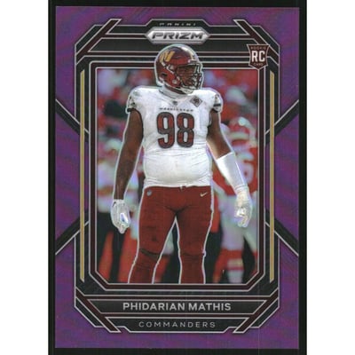 2022 Panini Prizm Prizms Purple #390 Phidarian Mathis