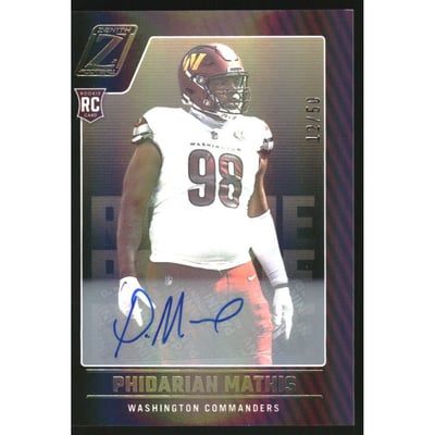 2022 Zenith Rookie Autographs #159 Phidarian Mathis/50