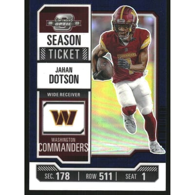 2023 Panini Contenders Optic Blue #57 Jahan Dotson