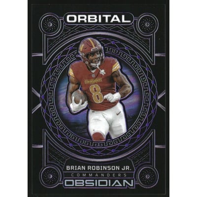 2023 Panini Obsidian Orbital Electric Etch Purple #24 Brian Robinson Jr.
