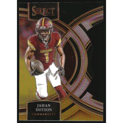 2023 Select Prizm Black and Gold Die Cut #162 Jahan Dotson