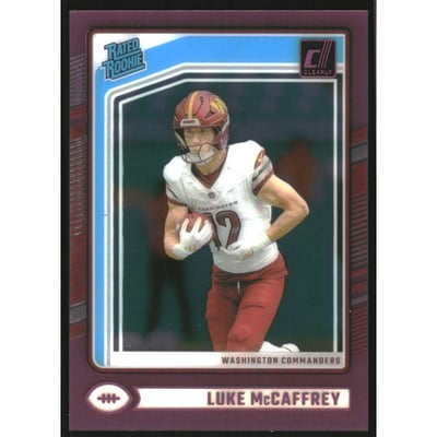 2024 Clearly Donruss Pink #80 Luke McCaffrey RR