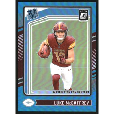 2024 Donruss Optic Aqua #268 Luke McCaffrey RR