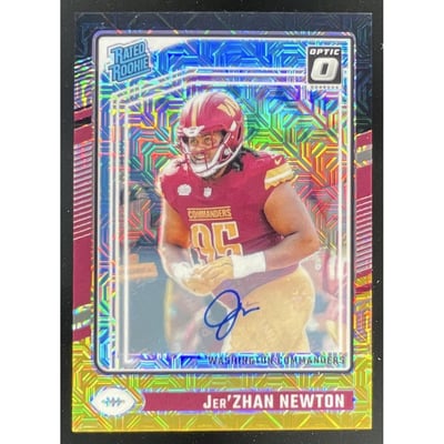 2024 Donruss Optic Rated Rookies Black Gold #252 Jer'Zhan Newton RC Auto /60