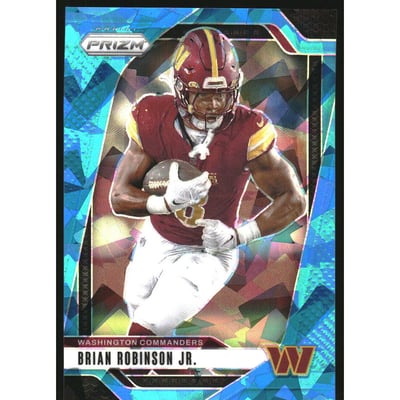 2024 Panini Prizm Prizms Blue Ice #288 Brian Robinson Jr.