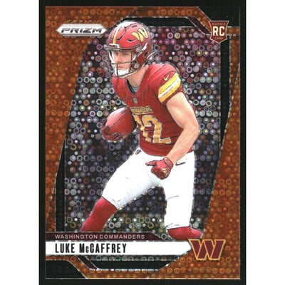 2024 Panini Prizm Prizms Orange Disco #367 Luke McCaffrey