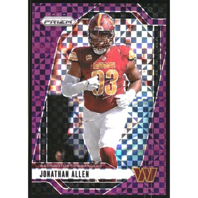 2024 Panini Prizm Prizms Purple Power #292 Jonathan Allen