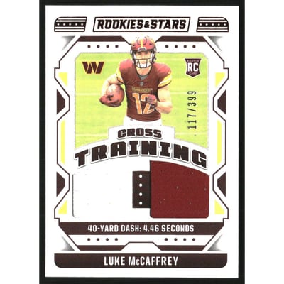 2024 Rookies and Stars Cross Training Materials #25 Luke McCaffrey