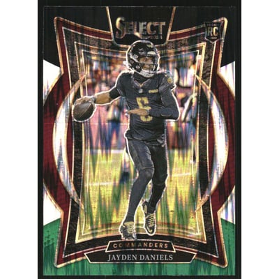 2024 Select Prizm Black and Green Shock #26 Jayden Daniels