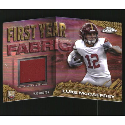 2024 Topps Chrome First Year Fabrics #FYFLMC Luke McCaffrey