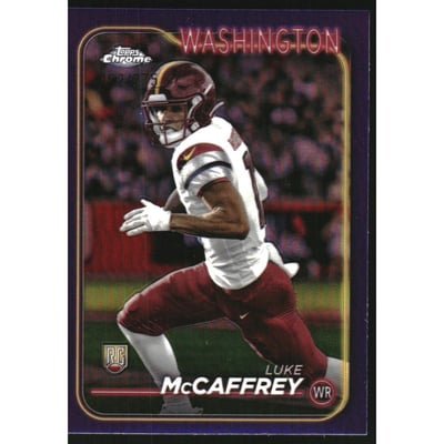 2024 Topps Chrome Purple Refractors #244 Luke McCaffrey