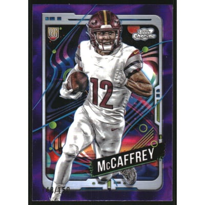 2024 Topps Cosmic Chrome Purple Nebula Refractors #197 Luke McCaffrey