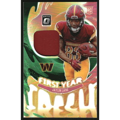 2025 Donruss Optic First Year Fresh Jerseys Neon Green #32 Jaylin Lane