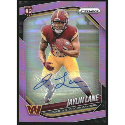 2025 Panini Prizm Autographs Prizms Pink #356 Jaylin Lane