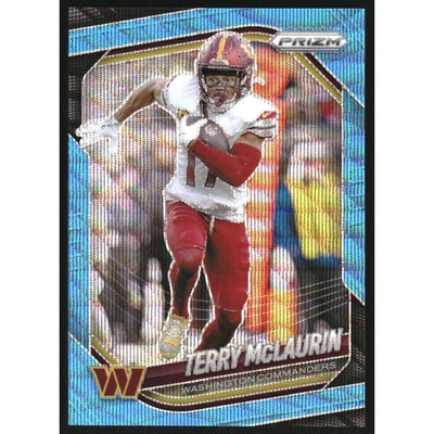 2025 Panini Prizm Prizms Blue Wave #223 Terry McLaurin