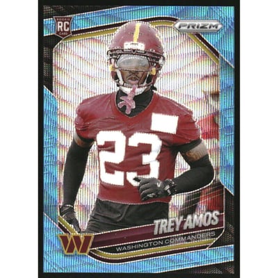 2025 Panini Prizm Prizms Blue Wave #400 Trey Amos