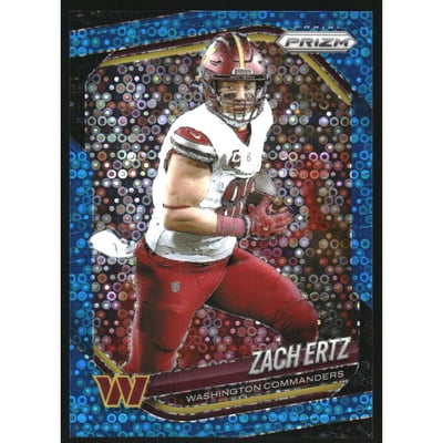 2025 Panini Prizm Prizms No Huddle Blue #64 Zach Ertz