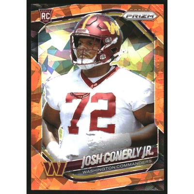 2025 Panini Prizm Prizms Orange Ice #382 Josh Conerly Jr.