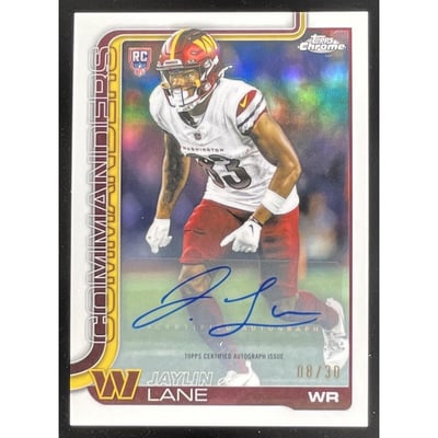2025 Topps Chrome Retail Rookie White #RRA-JL Jaylin Lane RC Auto /30