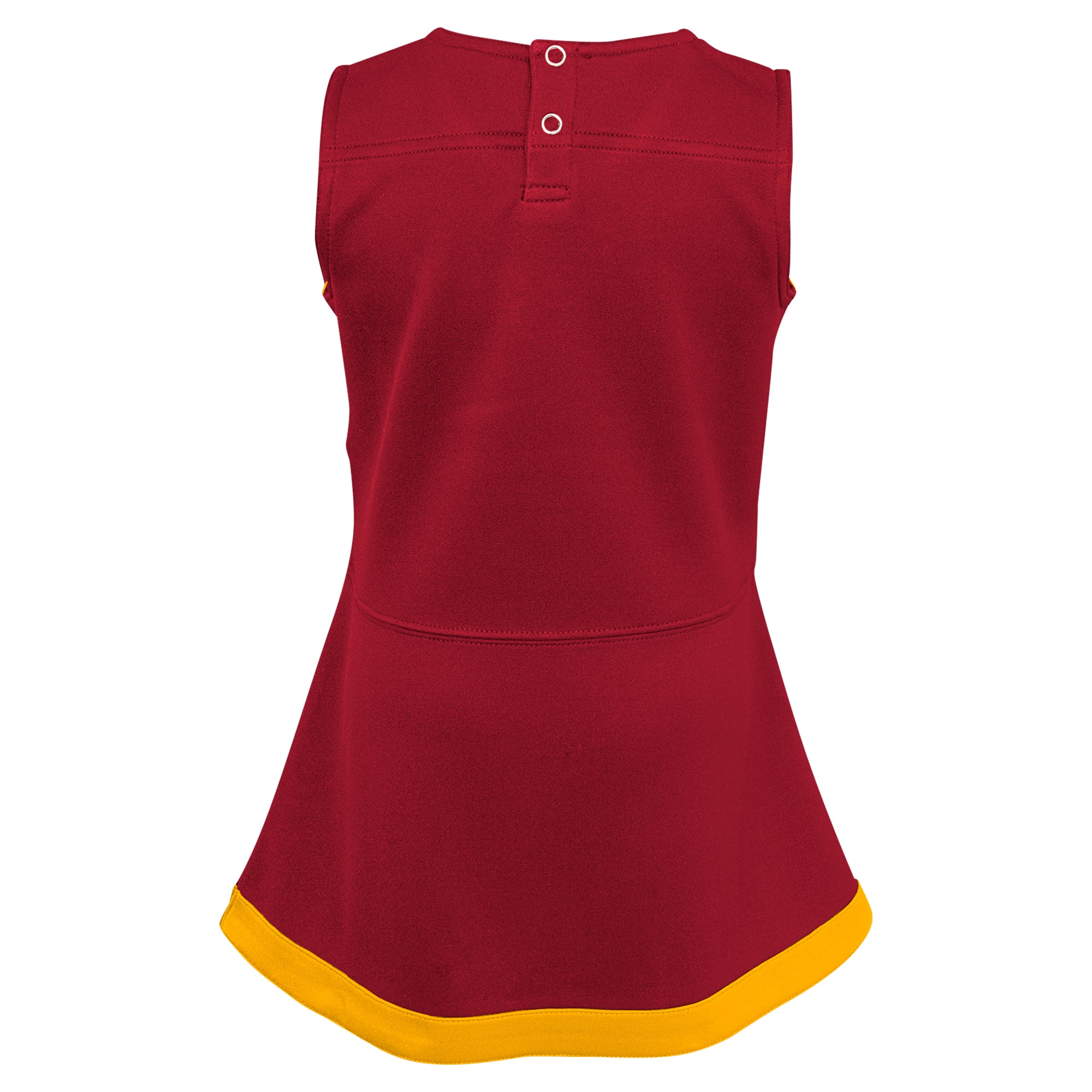 Girls Toddler Burgundy Washington Commanders Cheer Captain Dress with Bloomers