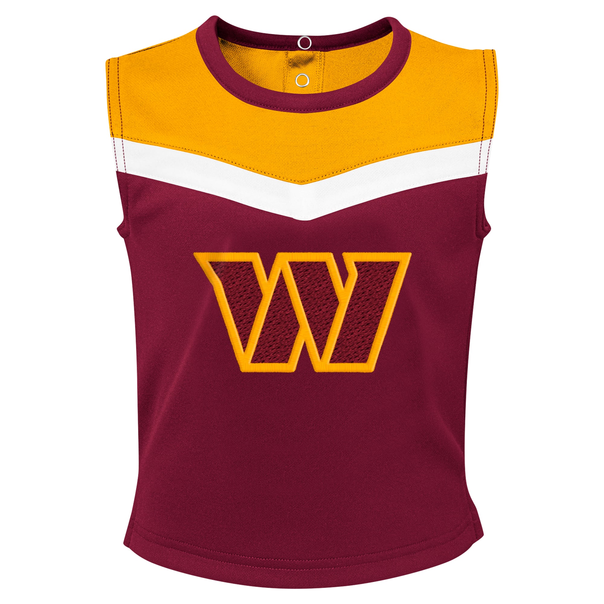 Ensemble de pom-pom girls trois pièces Spirit Cheer pour filles bordeaux Washington Commanders