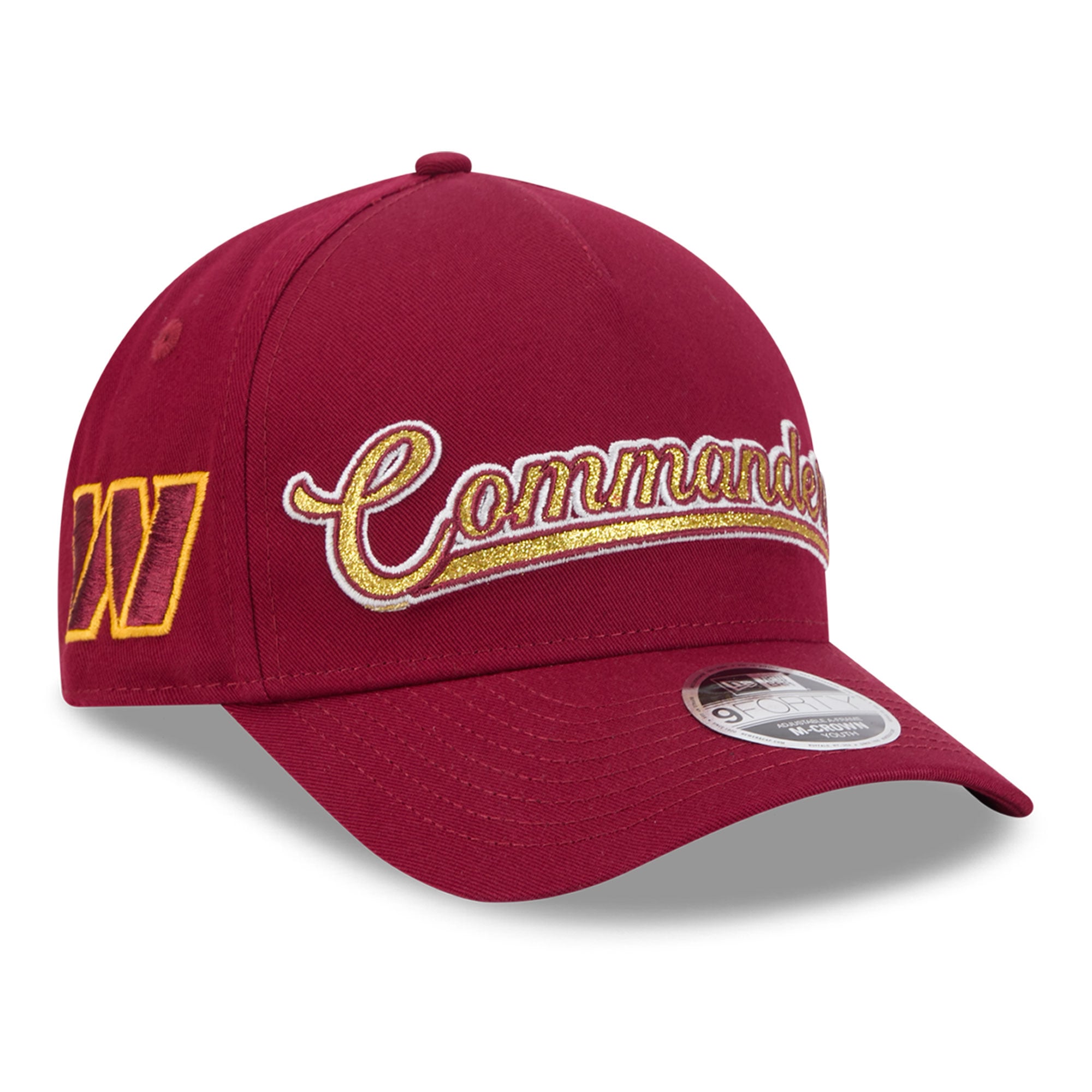 Casquette ajustable New Era 9FORTY bordeaux Washington Commanders Glitz pour filles et jeunes