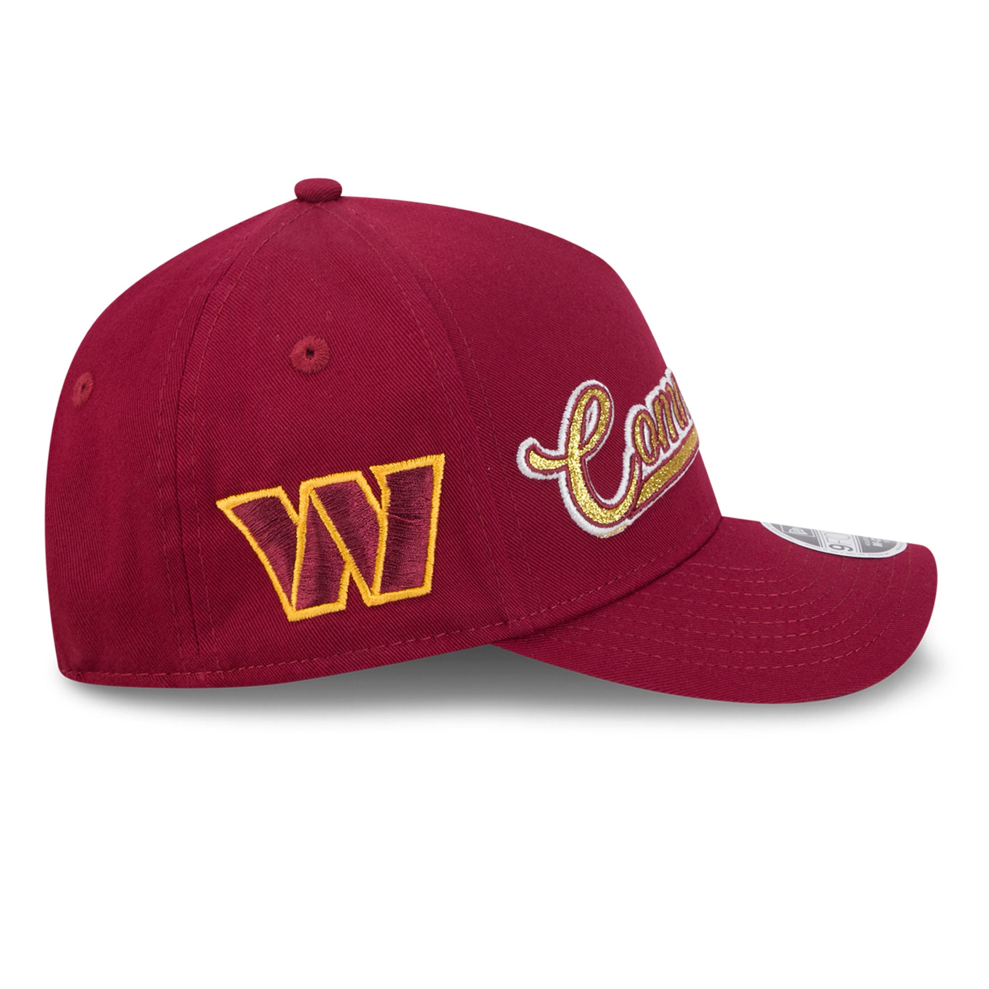 Casquette ajustable New Era 9FORTY bordeaux Washington Commanders Glitz pour filles et jeunes