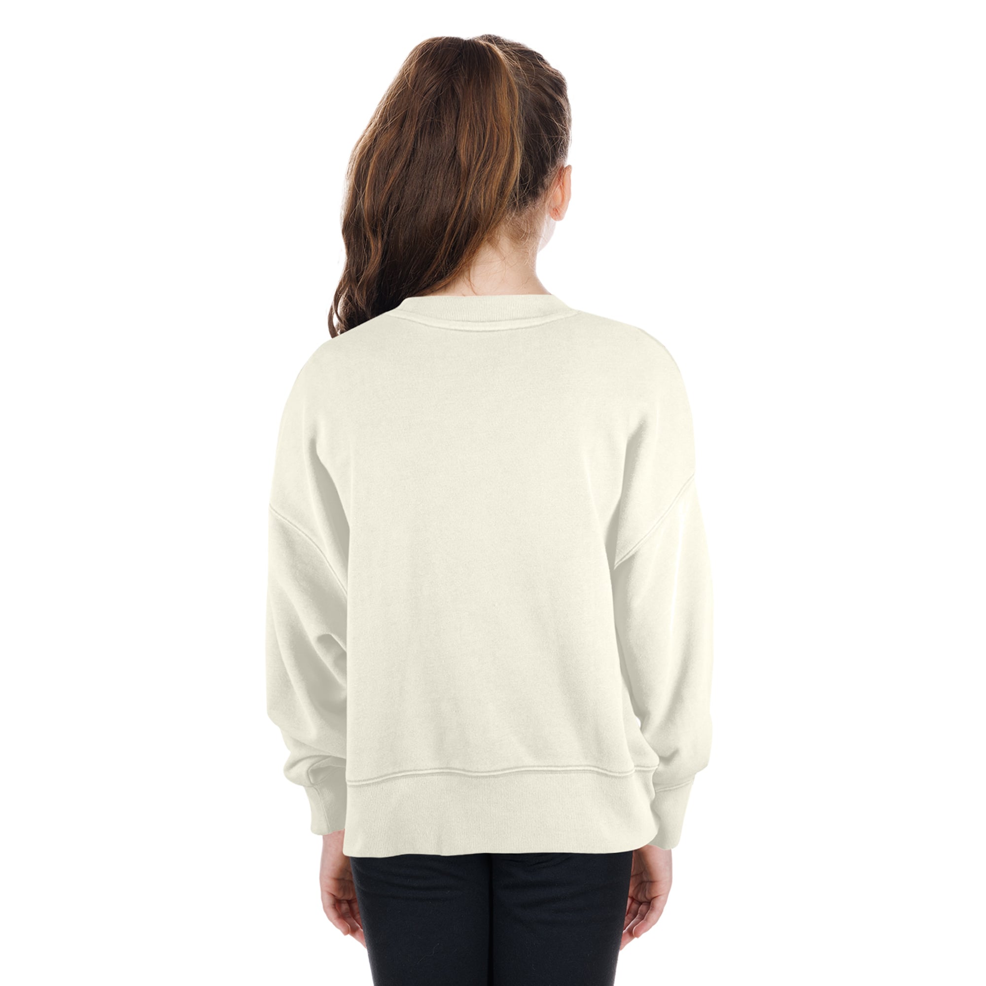 Sweat-shirt à sequins réversibles New Era beige clair pour filles