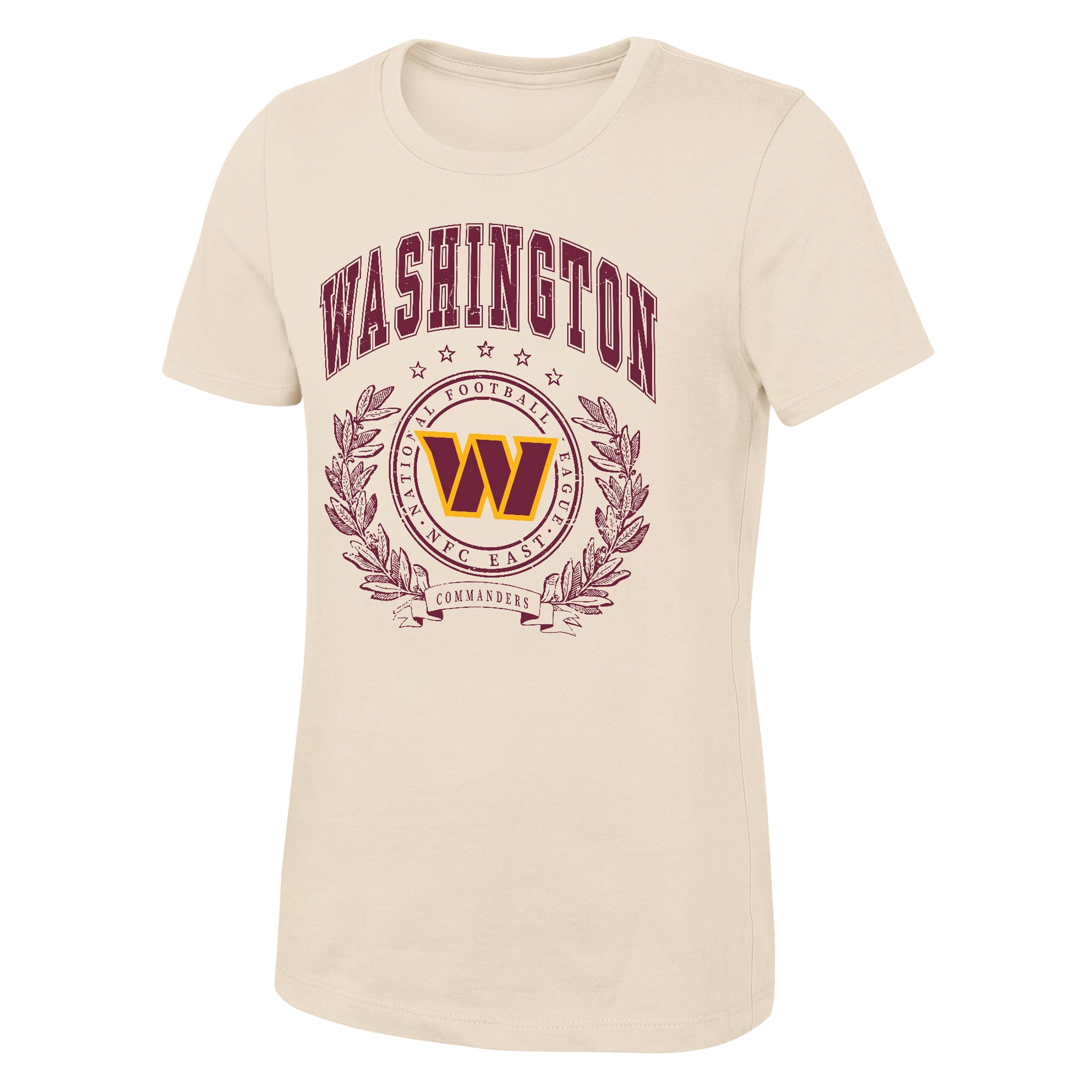 Girls Youth Outerstuff Natural Washington Commanders Undefeated T-Shirt