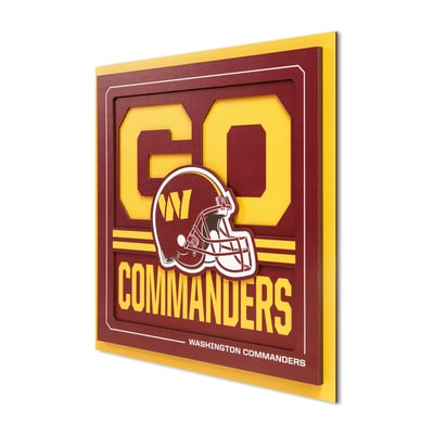 Washington Commanders IDNA 12" x 12" Slogan Series 3D Wall Art