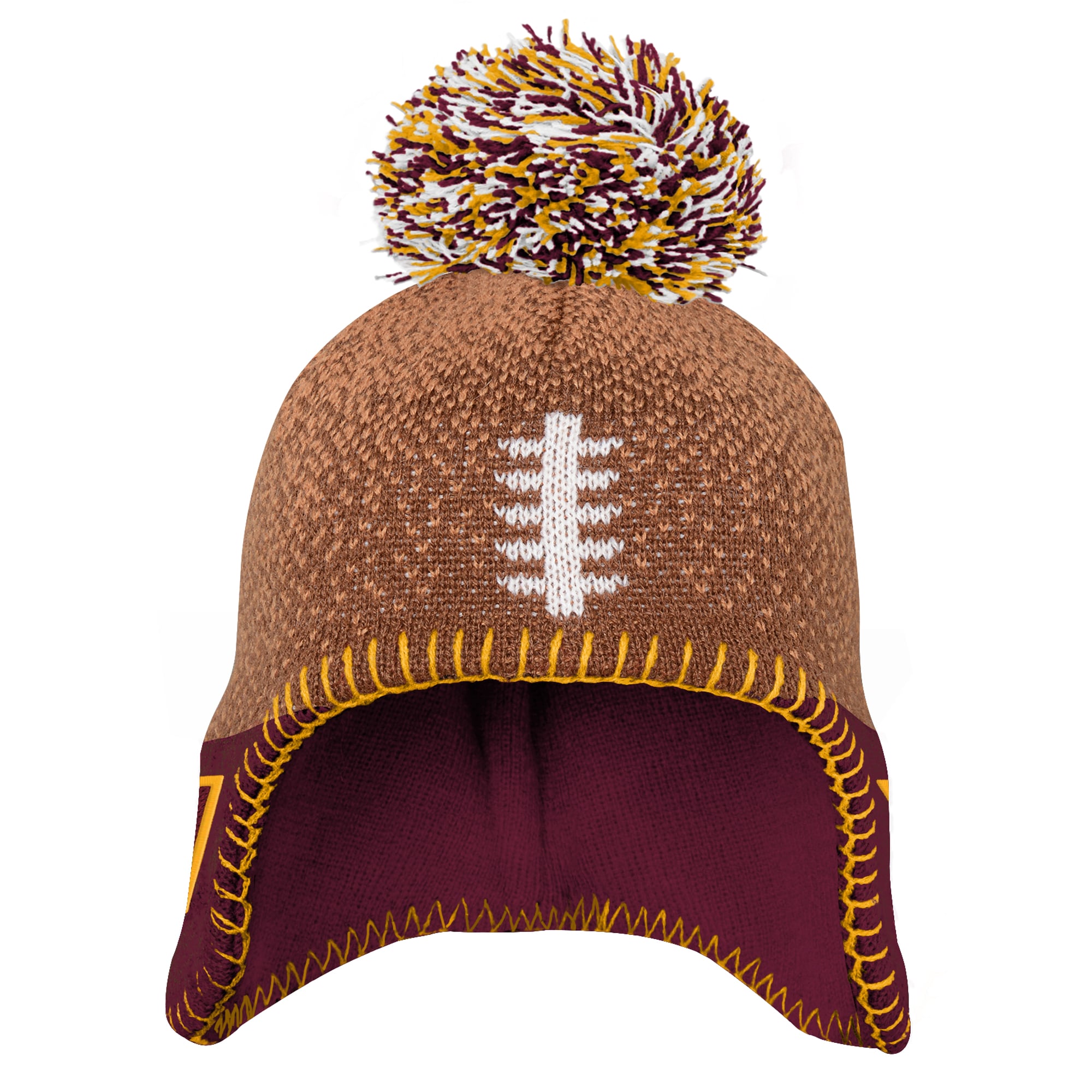 Infant Outerstuff Brown Washington Commanders Football Head Knit Hat