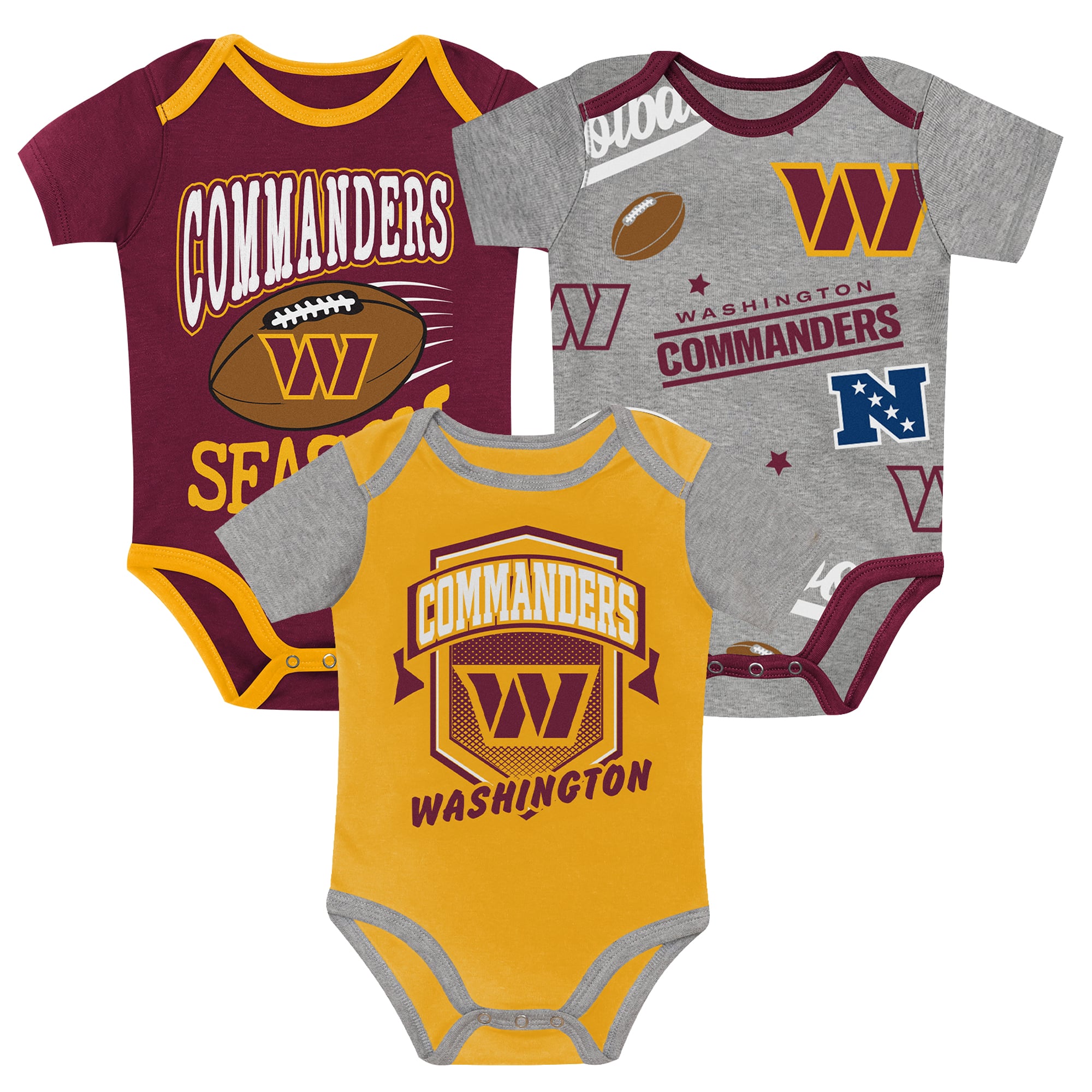 Infant Outerstuff Washington Commanders First Round Pick 3-Piece Bodysuit Set