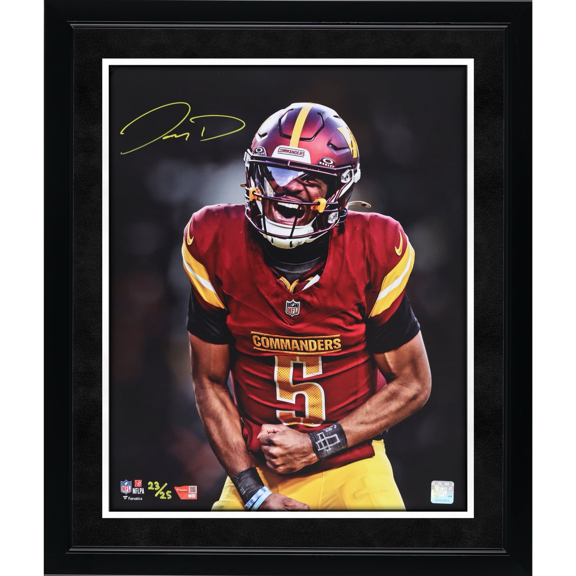 Jayden Daniels Washington Commanders Autographed 16" x 20" Unleashed Photograph - Limited Edition of 25