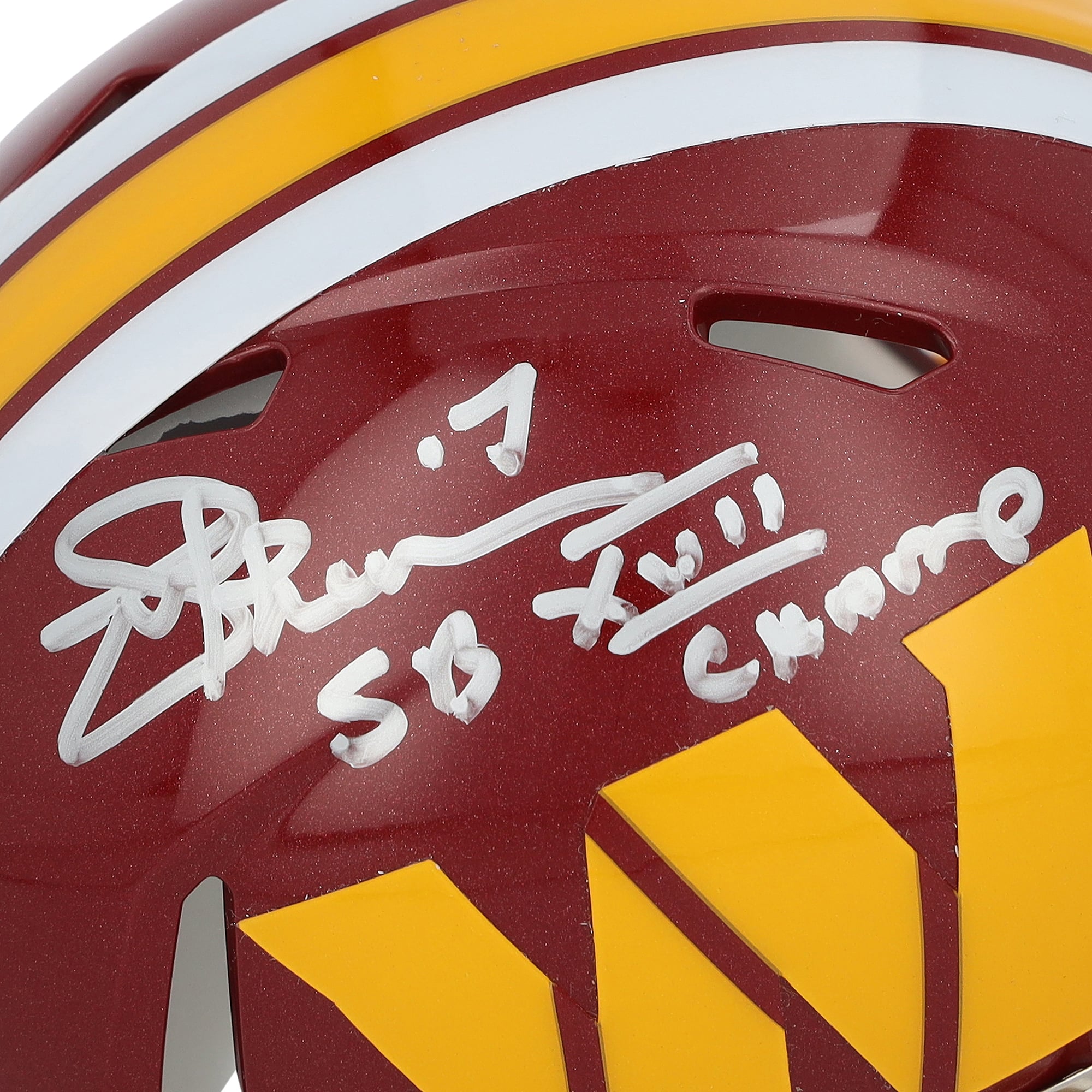 Joe Theismann Washington Commanders Autographed Riddell 2026 Speed Mini Helmet with "SB XVII Champs" Inscription