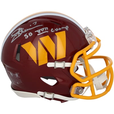 Joe Theismann Washington Commanders Autographed Fanatics Authentic Riddell 2026 Speed Mini Helmet with "SB XVII Champs" Inscription